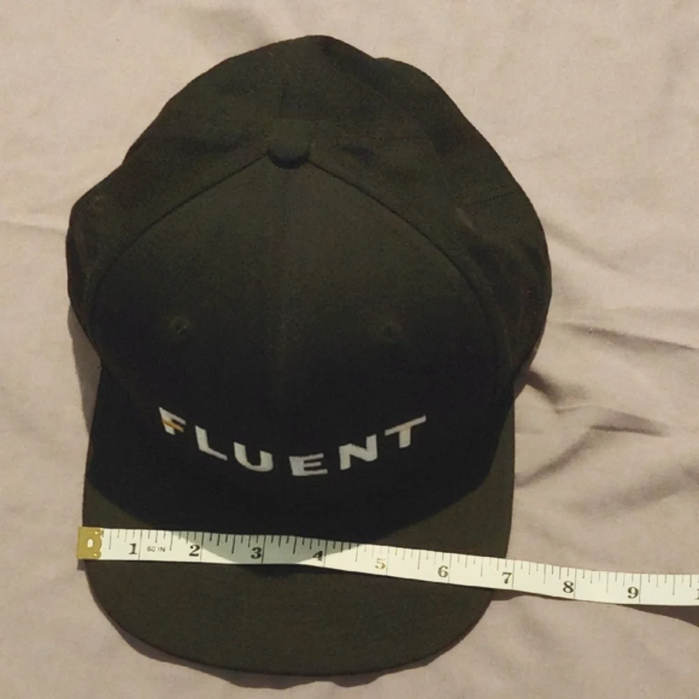 Black Fluent Snap Back Cap * One Size * Adjustable * Black & Yellow - Picture 7 of 7